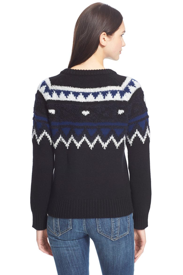 Burberry Brit Wool & Cashmere Blend Sweater, Alternate, color, BLACK