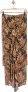Veronica Beard Sira Paisley Ruched Midi Skirt