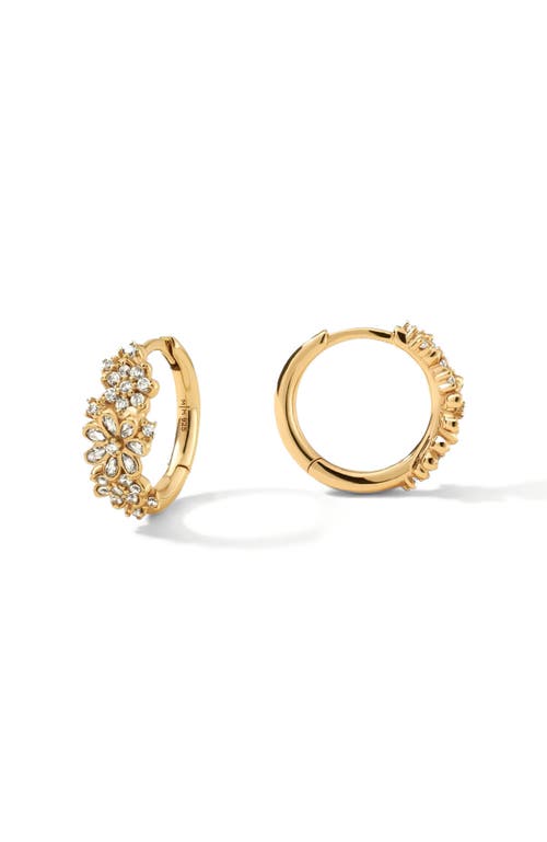 Made By Mary Flora Luxe Huggie Hoop Earrings In Gold