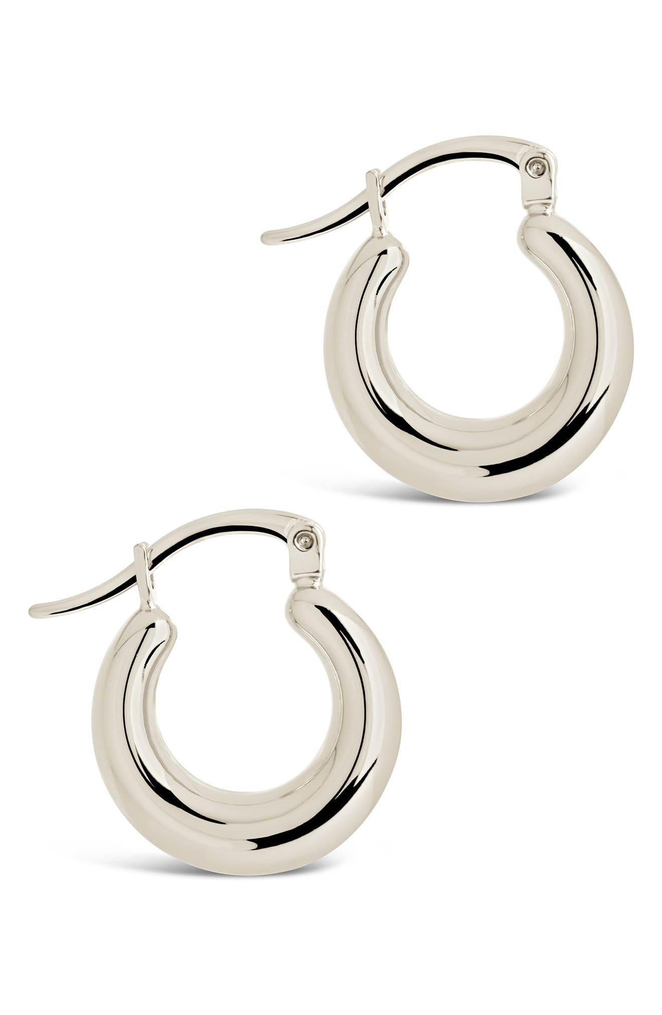 Sterling Forever Graduated Tube Hoop Earrings