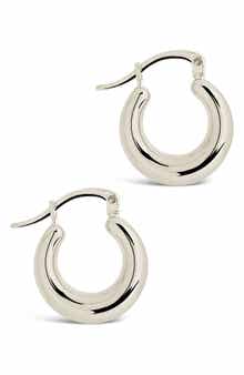 Sterling Forever Graduated Tube Hoop Earrings