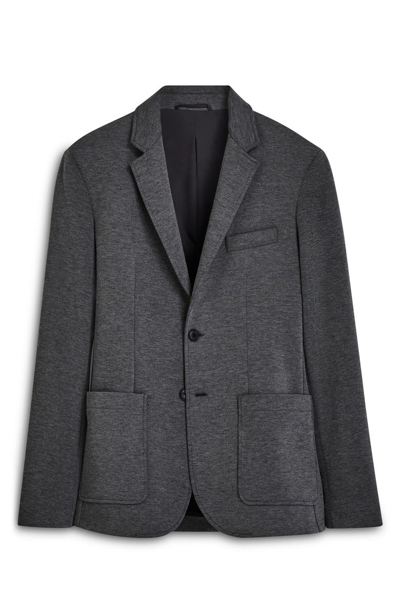 Bugatchi Soft Touch Heathered Grey Knit Blazer, Alternate, color, Anthracite