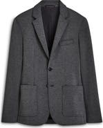 Bugatchi Soft Touch Heathered Grey Knit Blazer
