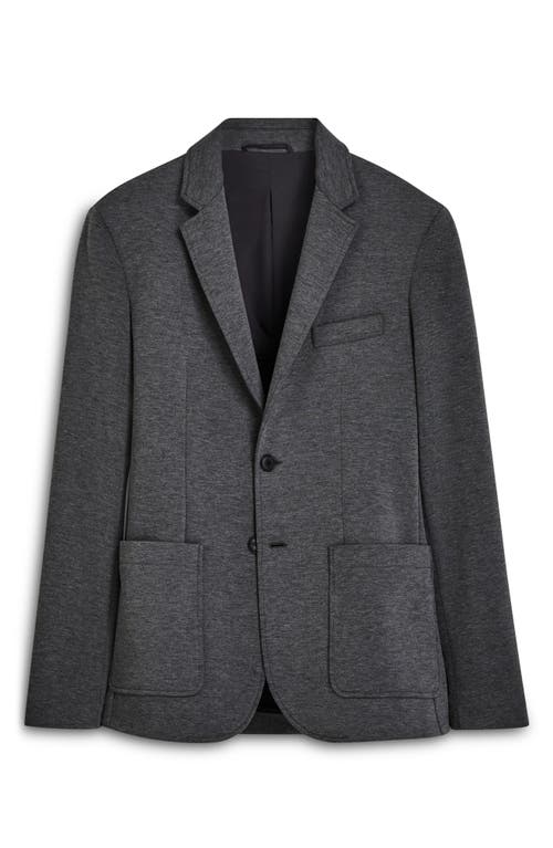 Bugatchi Soft Touch Heathered Grey Knit Blazer In Gray