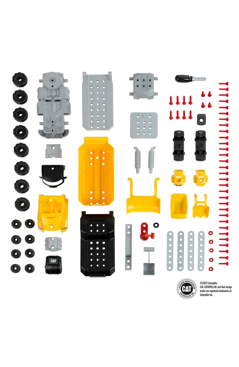 CATERPILLAR Cat 4In1 Screw Truck Assembly Construction Set, 23 Pieces, Alternate, color, Multicolored