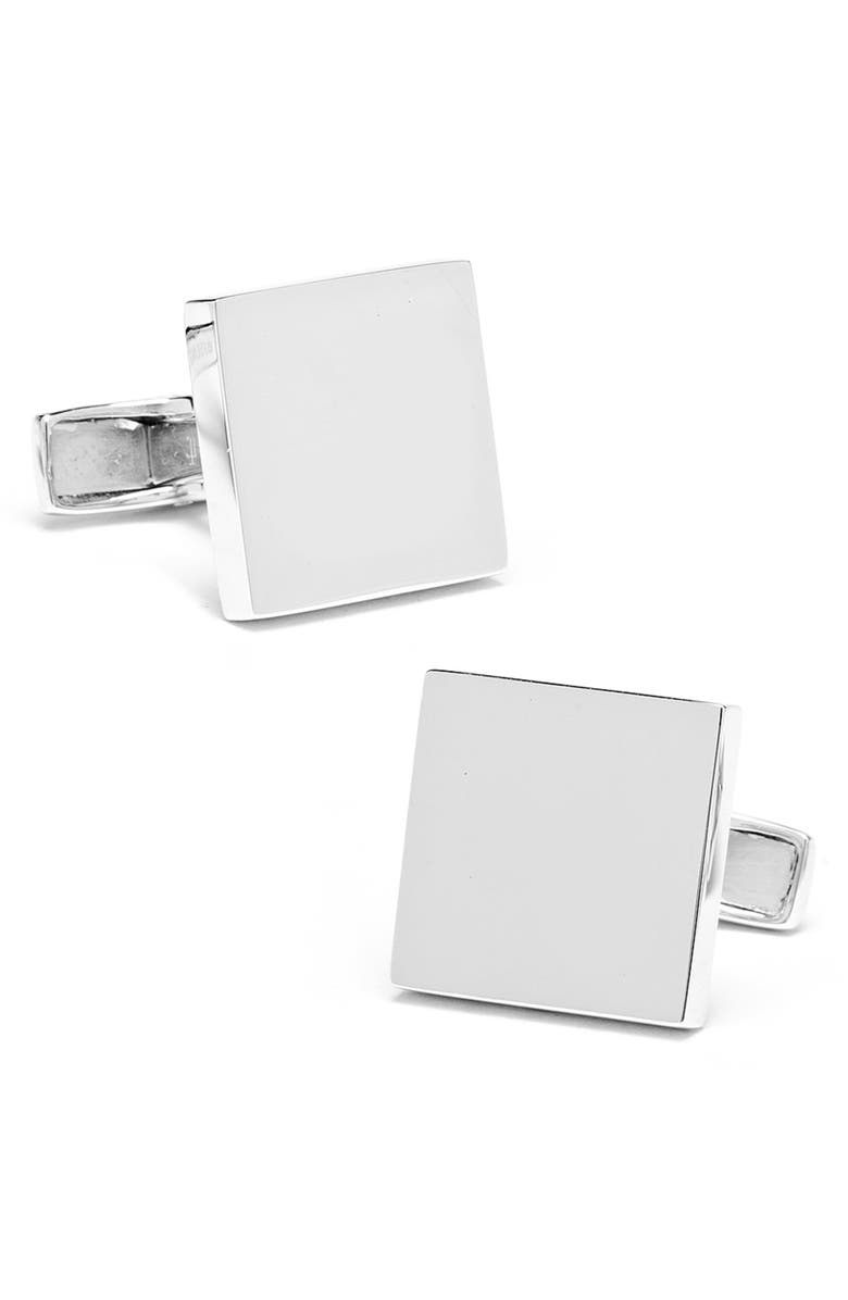 Cufflinks, Inc. Infinity Edge Sterling Silver Cuff Links, Main, color, Silver
