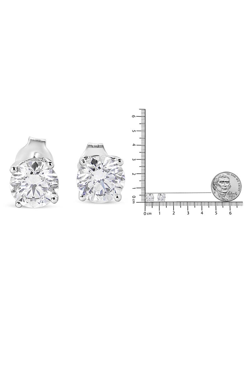 14K White Gold 1 3/4 Cttw Lab Grown Round Brilliant Diamond Solitaire Stud Earring, Alternate, color, White Gold