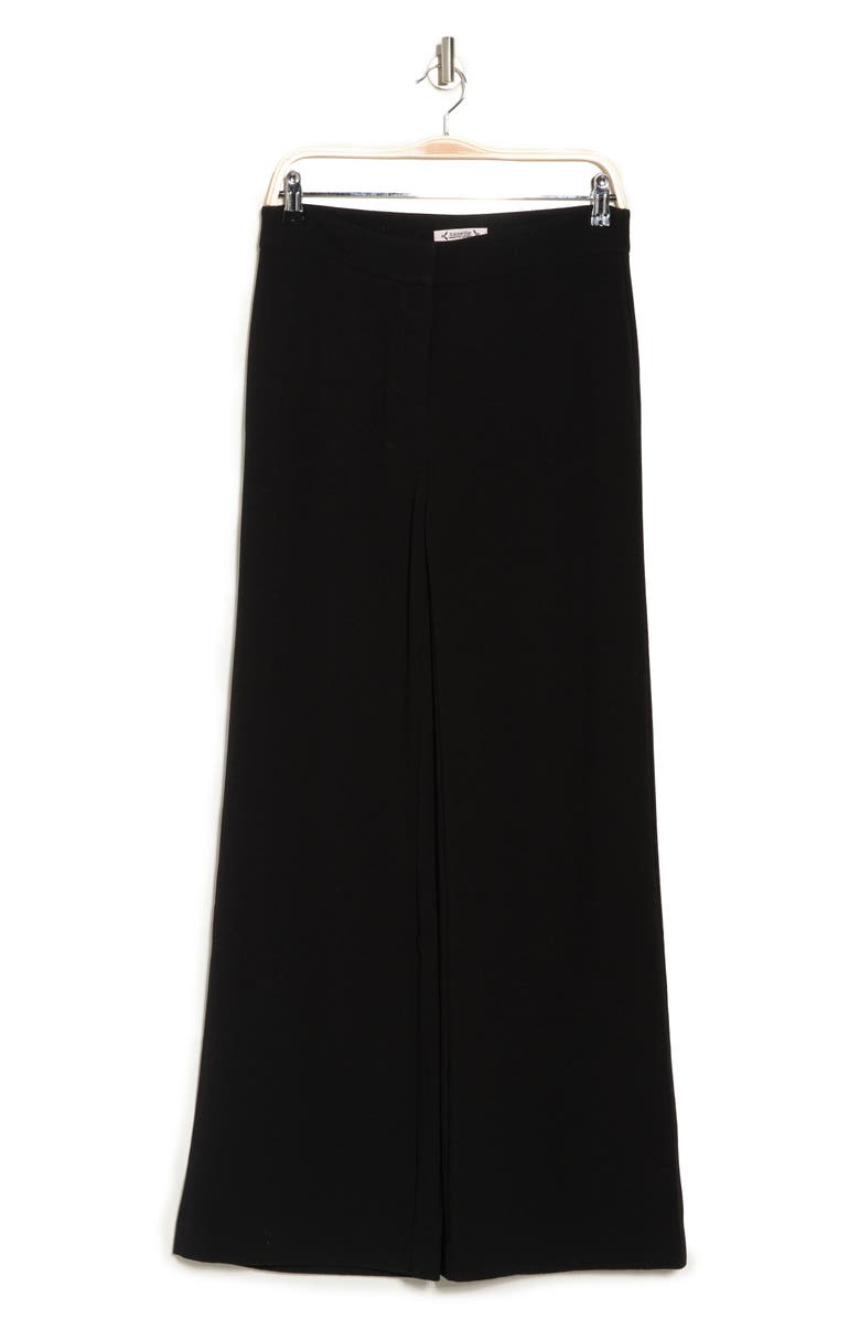 Nanette Lepore Wide Leg Crepe Pants, Alternate, color, Very Black