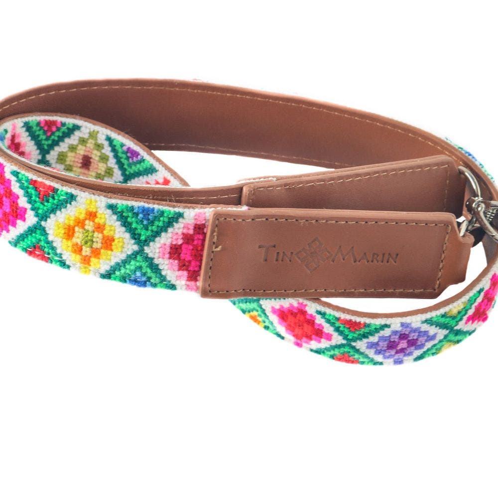 Mai Woven Bag Strap, Alternate, color, Multi with Tan Leather