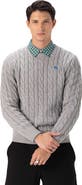Members Only Men's Crew Neck Cable Sweater