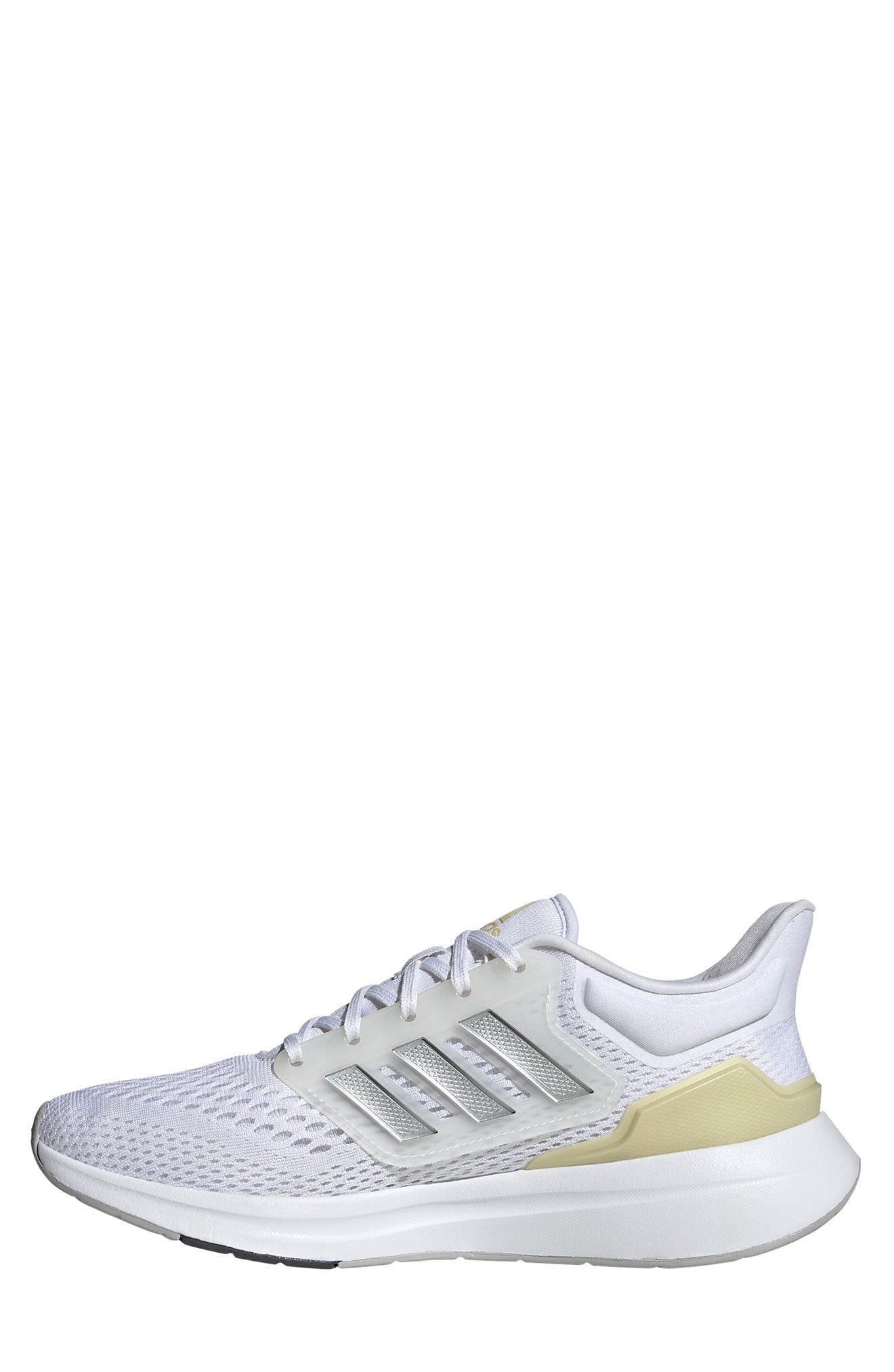 EQ 21 Running Shoe, Alternate, color, WHITE/MATTE SILVER/SANDY BEIGE