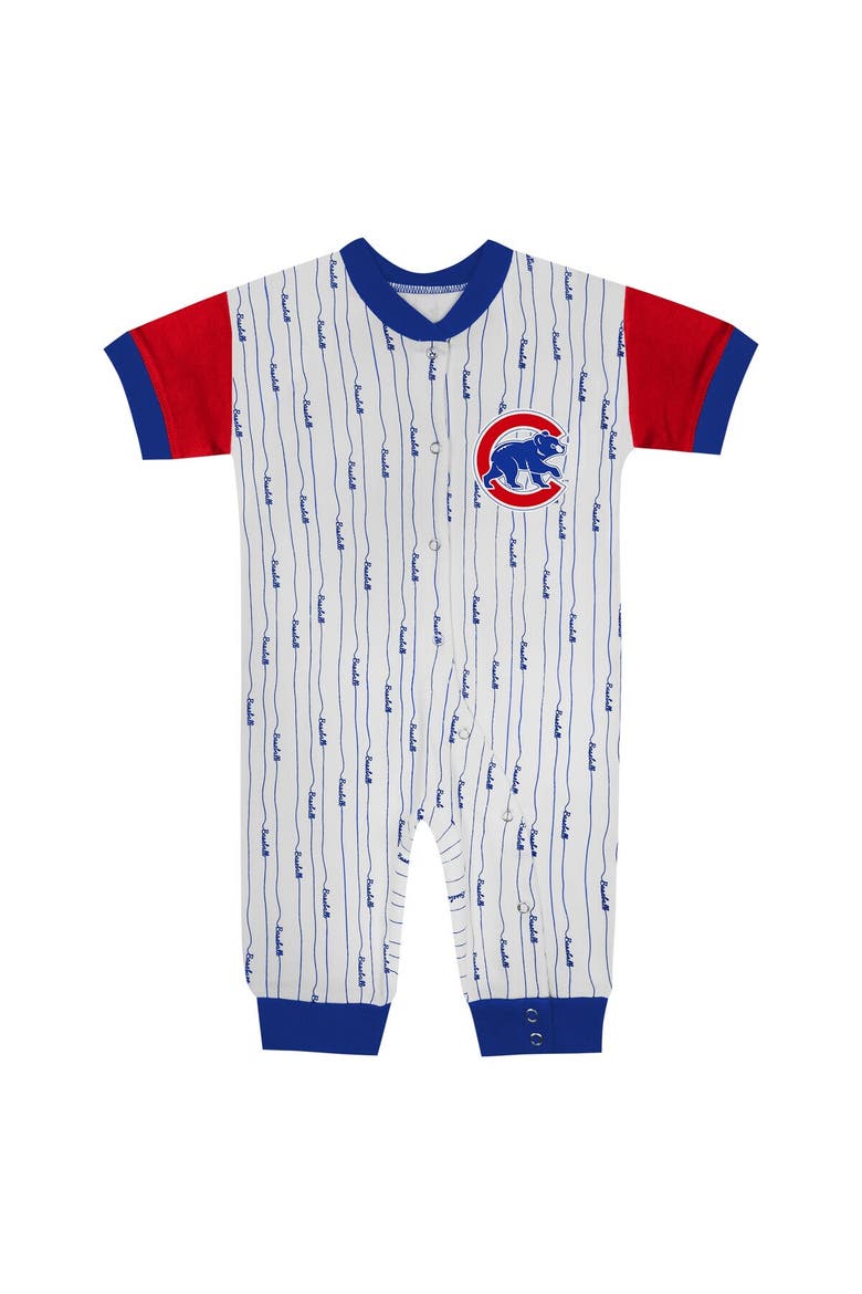 Newborn & Infant White Chicago Cubs Logo Best Series Full-Snap Jumper, Alternate, color, White