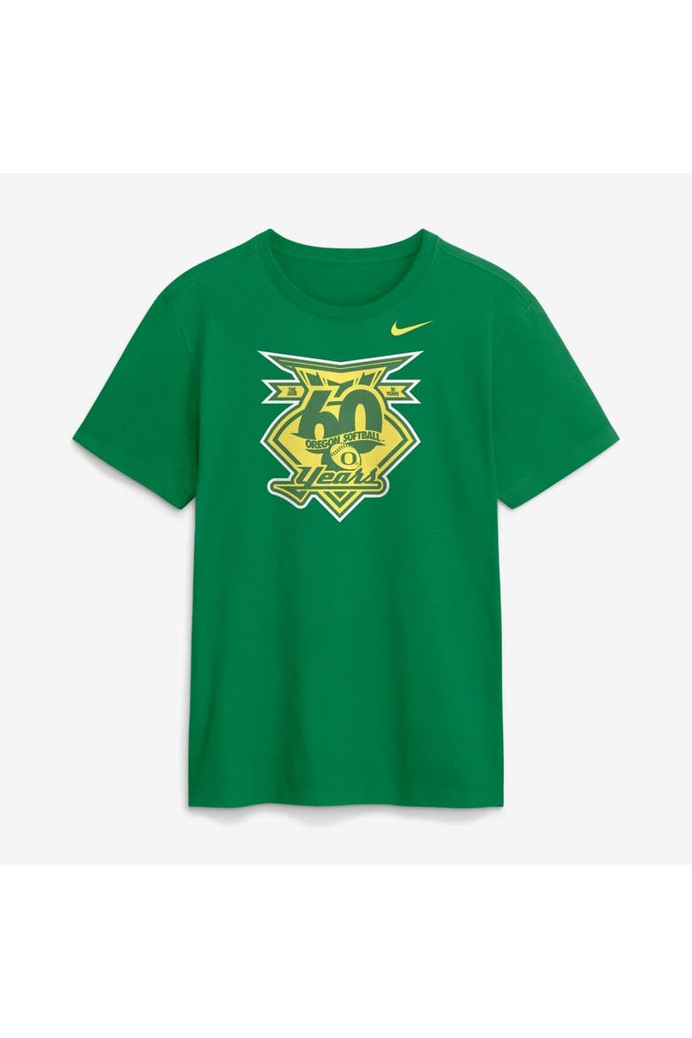 Men's Nike  Green Oregon Ducks Softball 60th Anniversary Club T-Shirt, Main, color, Green