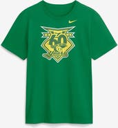 Nike Men's Nike Green Oregon Ducks Softball 60th Anniversary Club T-Shirt