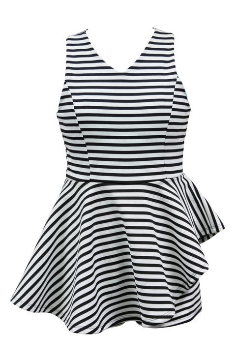 Textured Stripe Romper (Big Girls)