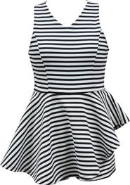 Ava & Yelly Textured Stripe Romper
