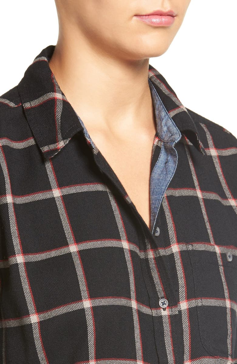 Treasure & Bond Treasure&Bond Plaid Boyfriend Shirt, Alternate, color, 