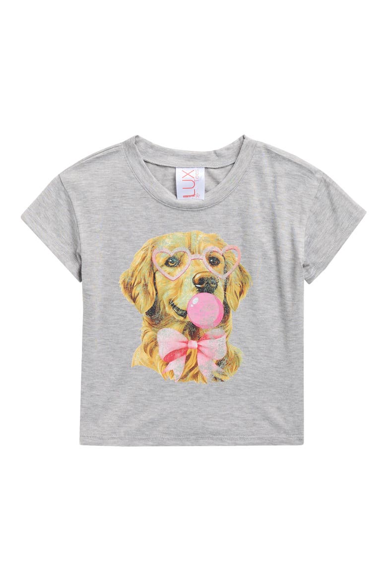 Kids' Dog Bubble Gum Graphic T-Shirt, Main, color, HEATHER GREY