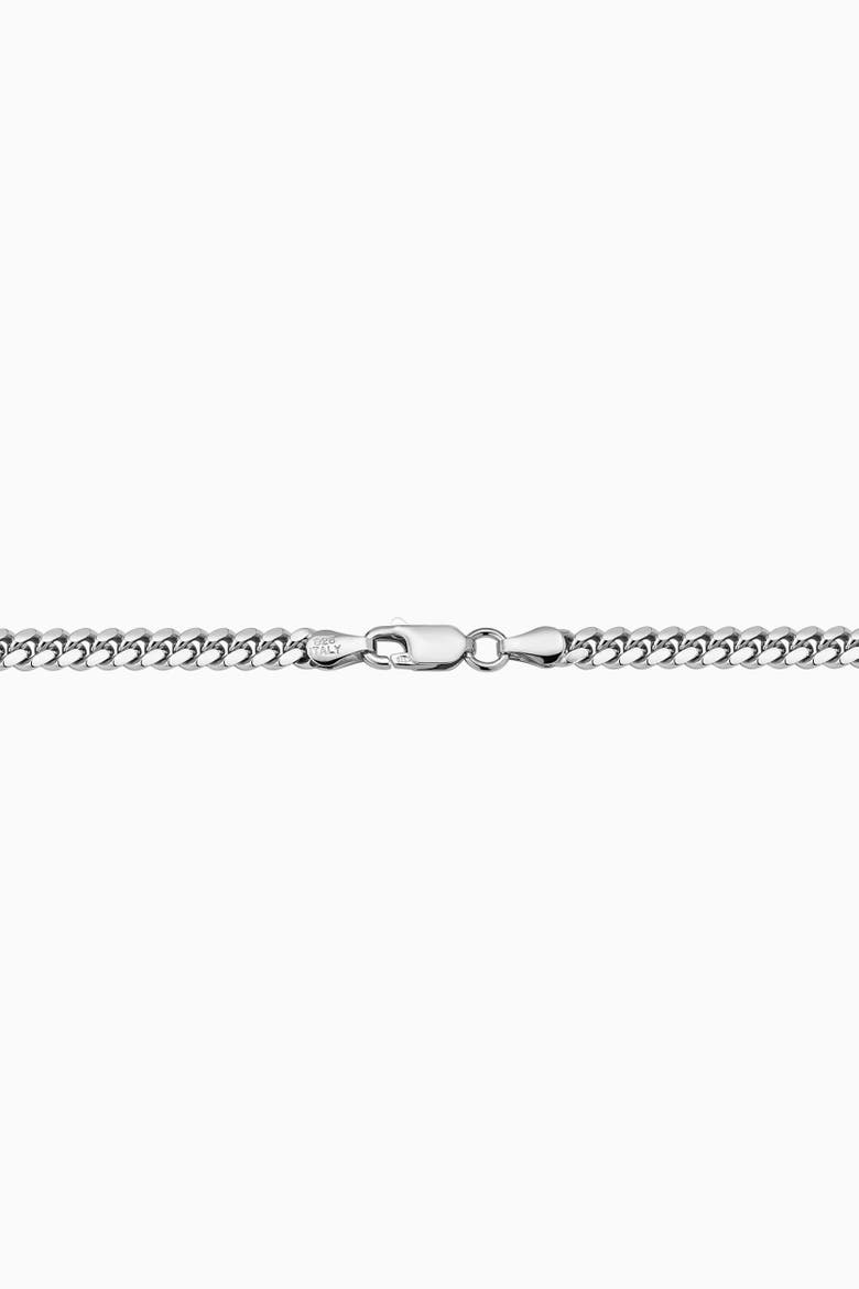 Mens In Command Cuban Chain in Sterling Silver, Alternate, color, Silver