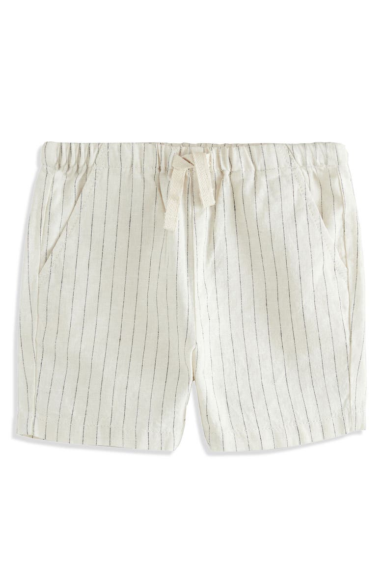 NEXT Kids' Striped Cotton Blend Drawstring Shorts, Main, color, Neutral
