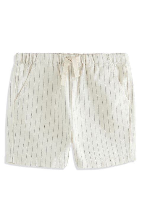 Kids' Striped Cotton Blend Drawstring Shorts (Little Kid)