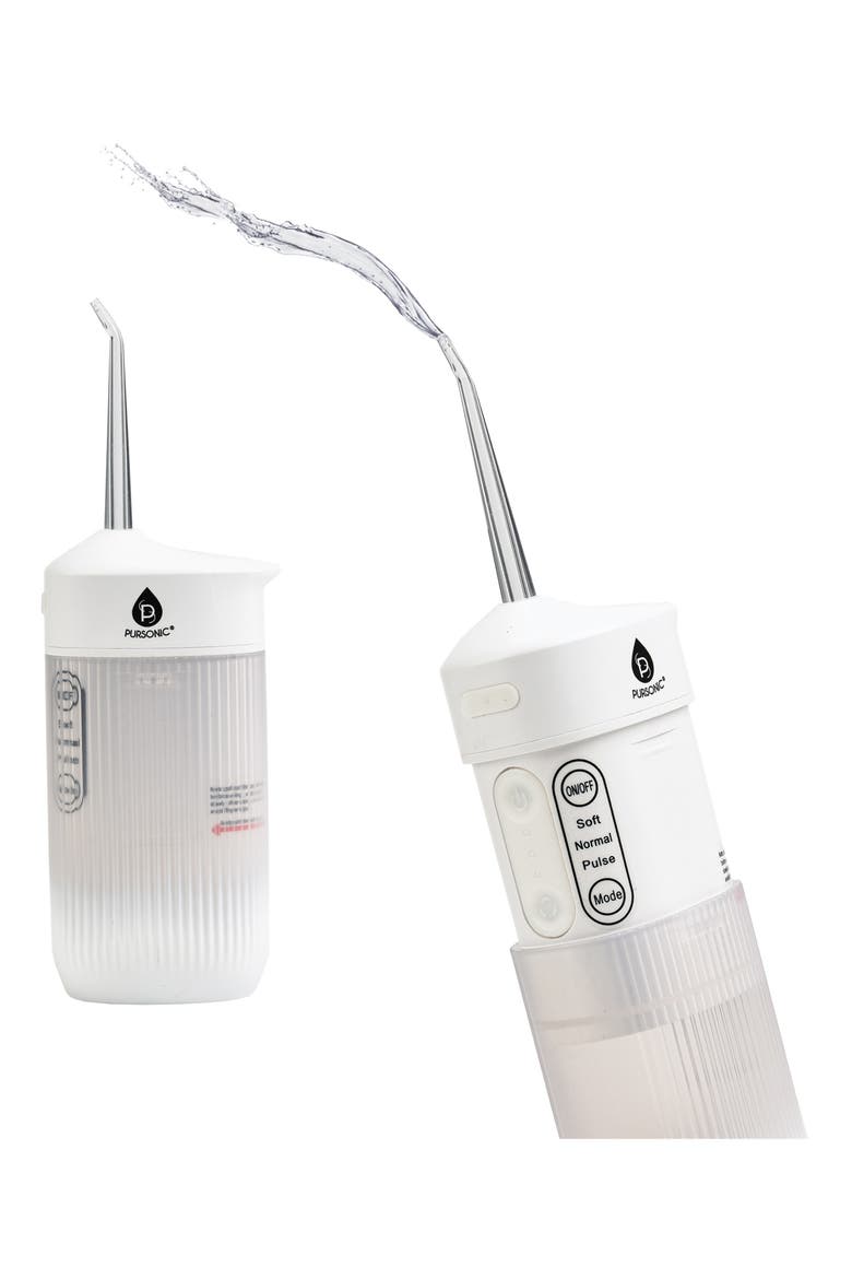 Rechargeable Collapsible Water Flosser, Alternate, color, WHITE
