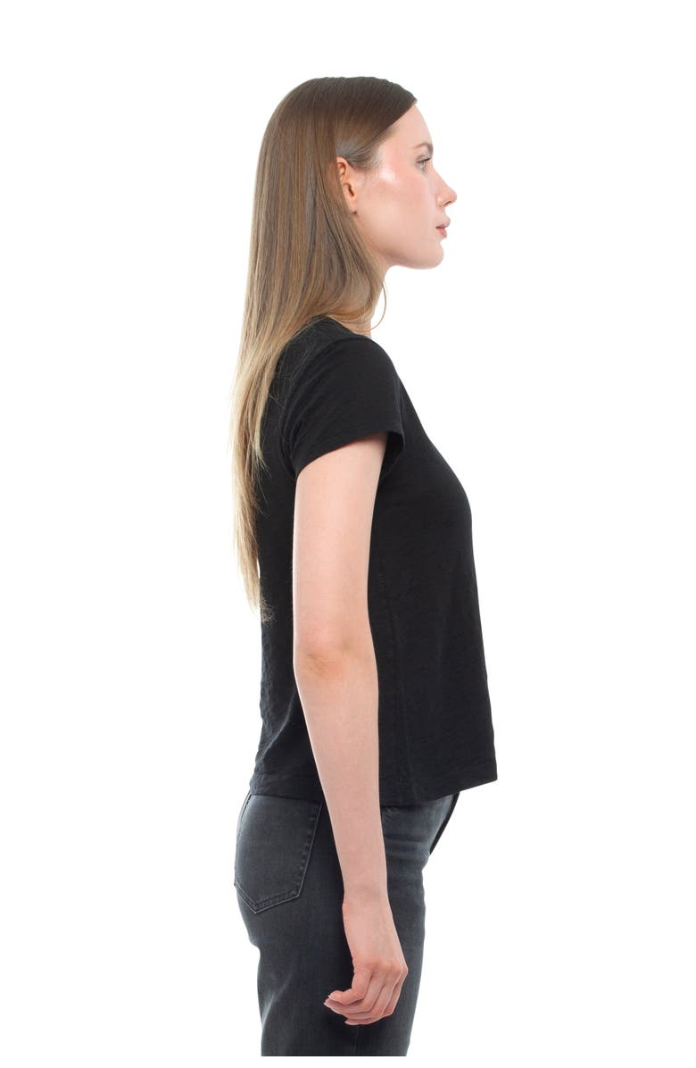 WILT Clothing V-Neck Short Sleeve Baby Tee, Alternate, color, Black