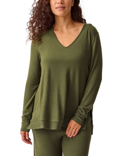 CozyKnit Maternity & Nursing V-neck Top