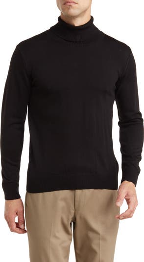 Tailored Recreation Wool & Cotton Blend Turtleneck