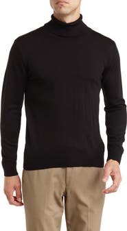 T.R. PREMIUM Tailored Recreation Wool & Cotton Blend Turtleneck