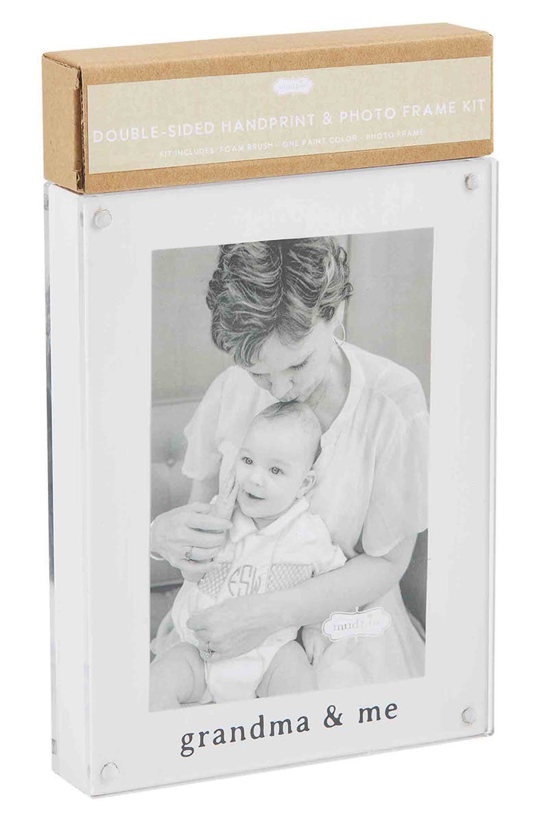 Mud Pie Grandma Handprint Photo Frame Kit, Main, color, 