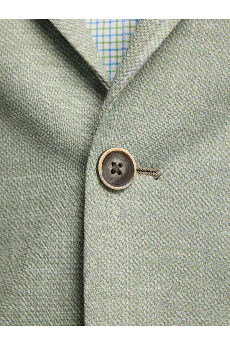 Cotton Blend Single Breasted Notch Lapel Knit Sport Coat, Alternate, color, Light Green