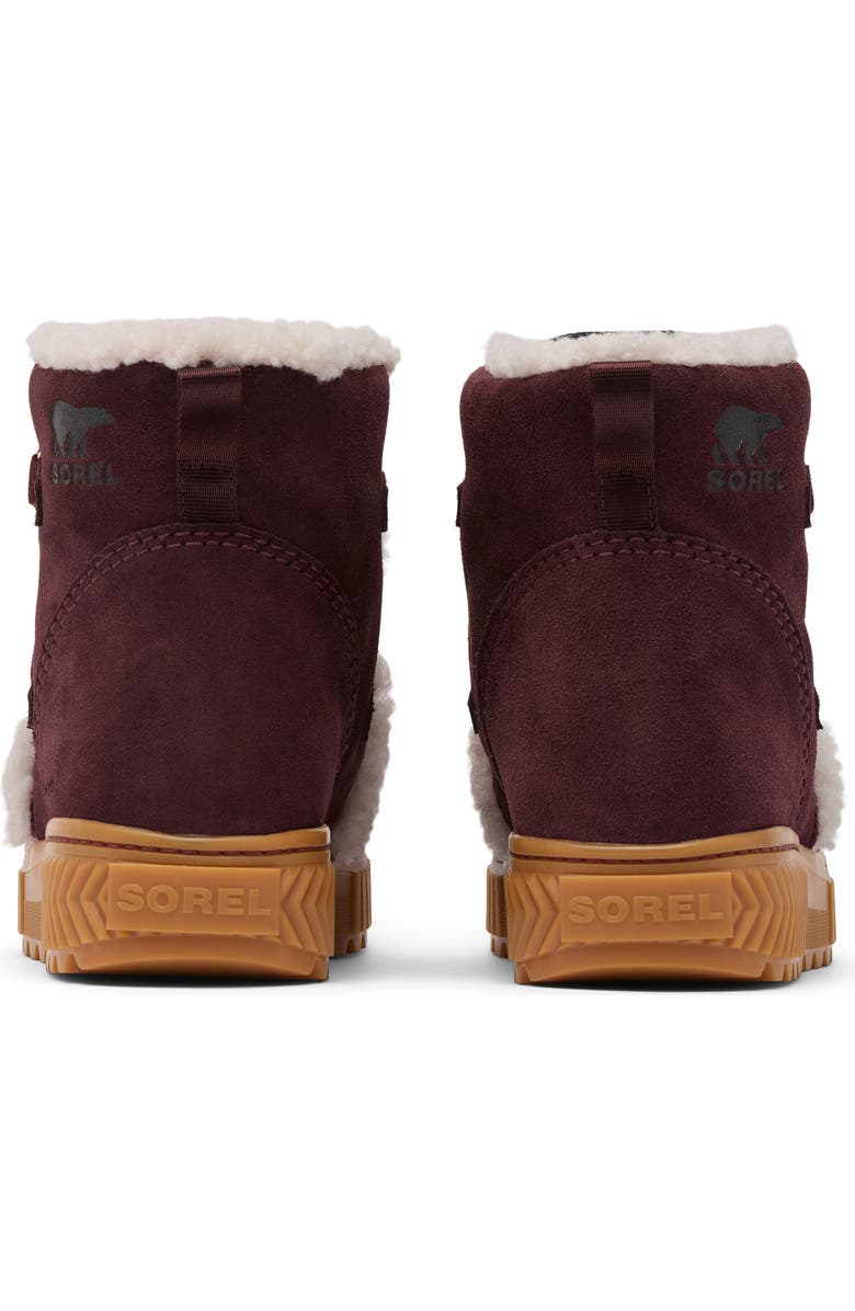 SOREL One Ave<sup>™</sup> Alpine Faux Fur Trim Waterproof Boot, Alternate, color, Redwood/ Gum