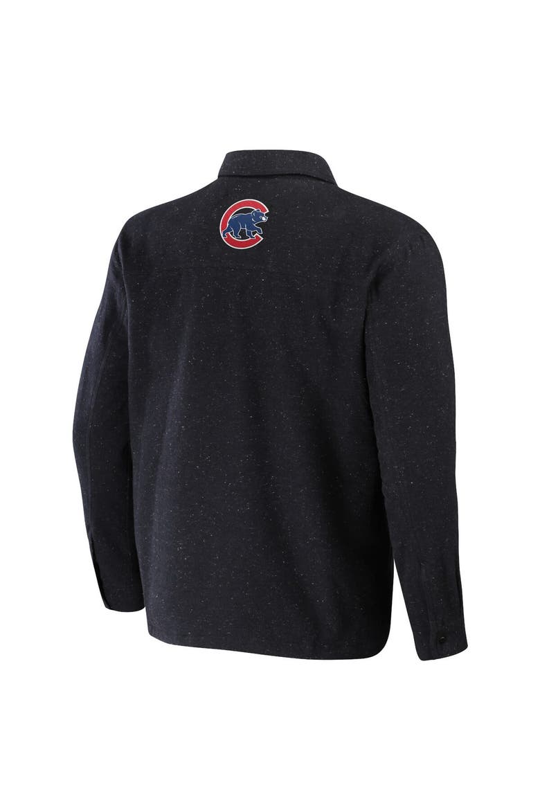 Men's Darius Rucker Collection by Fanatics Black Chicago Cubs Ringstop Full-Snap Shacket, Alternate, color, Charcoal