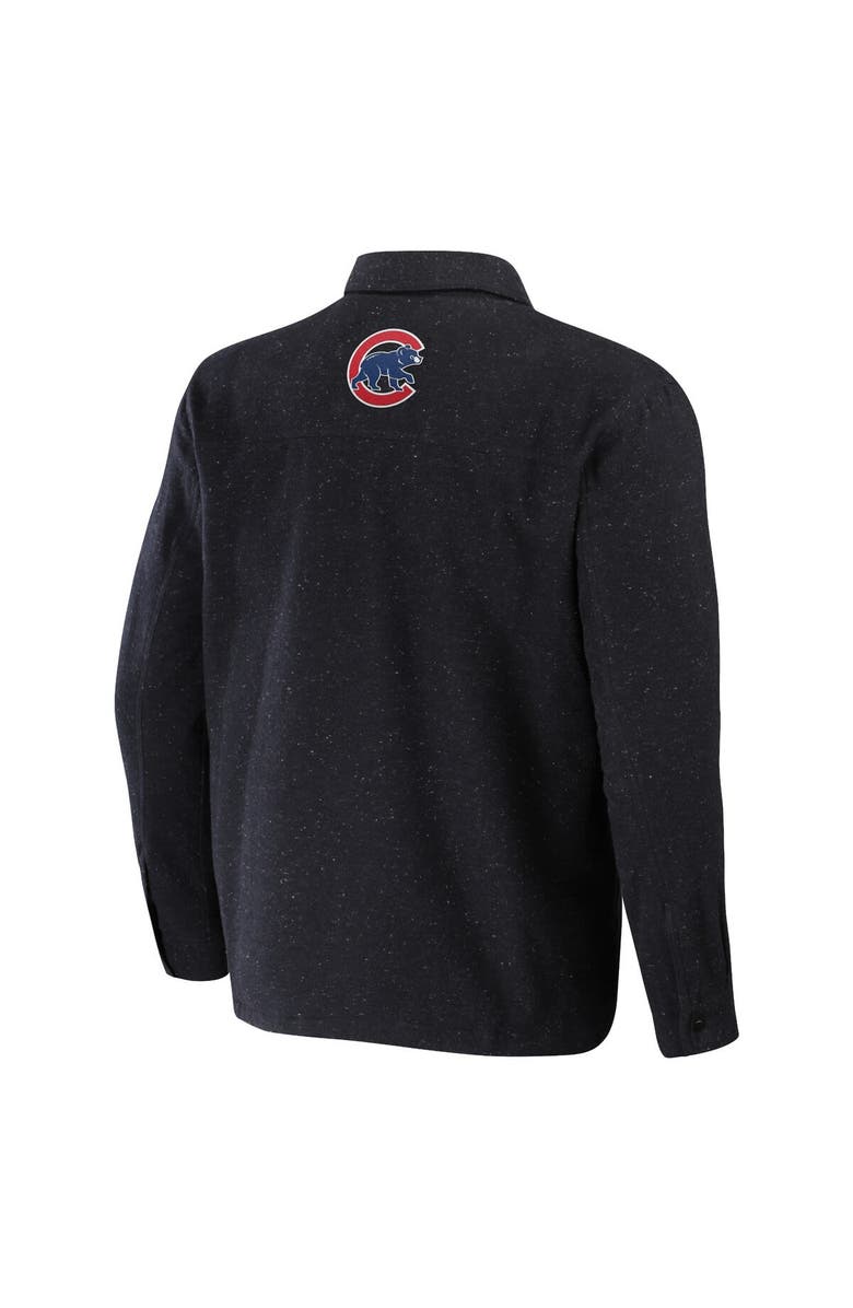 Darius Rucker Collection by Fanatics Men's Darius Rucker Collection by Fanatics Black Chicago Cubs Ringstop Full-Snap Shacket, Alternate, color, Black