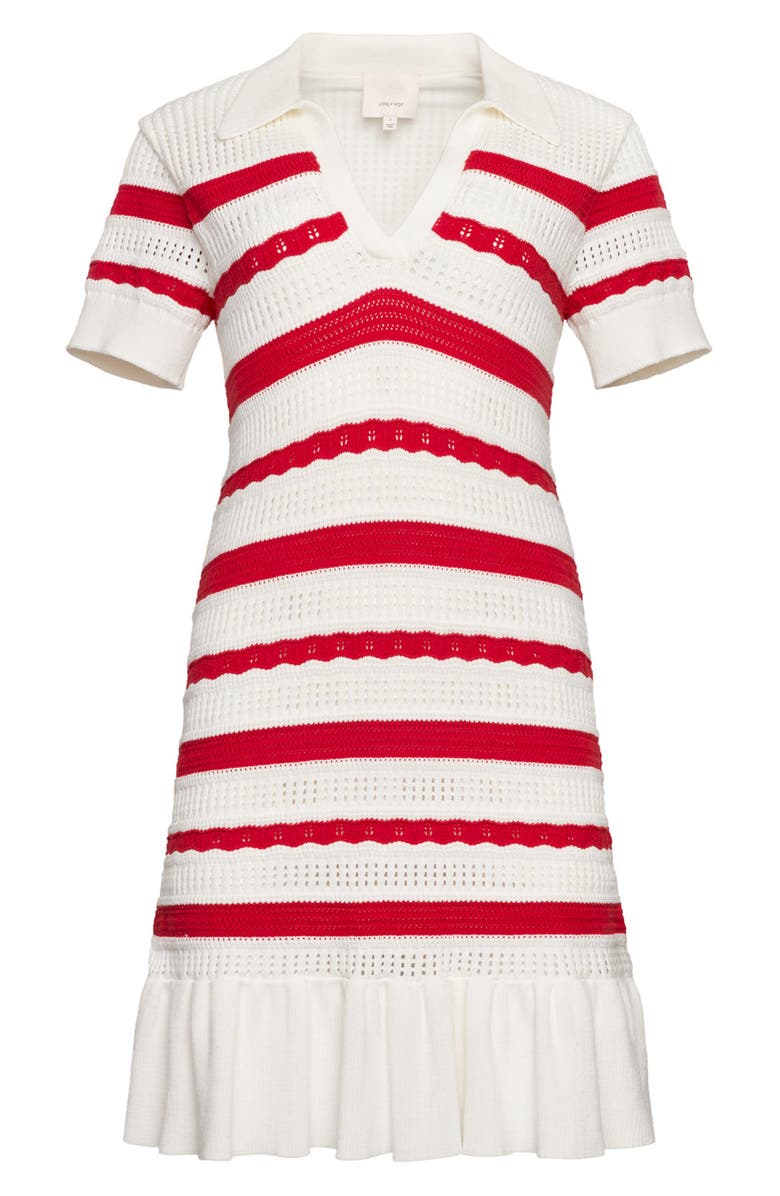 Cinq à Sept Clementine Knit Polo Dress, Alternate, color, Goji Berry/ Ivory