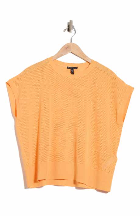 Eileen Fisher Crewneck Short Sleeve Pointelle Sweater