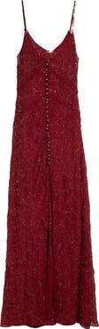 Rabanne Faux Pearl Embellished Chiffon Dress