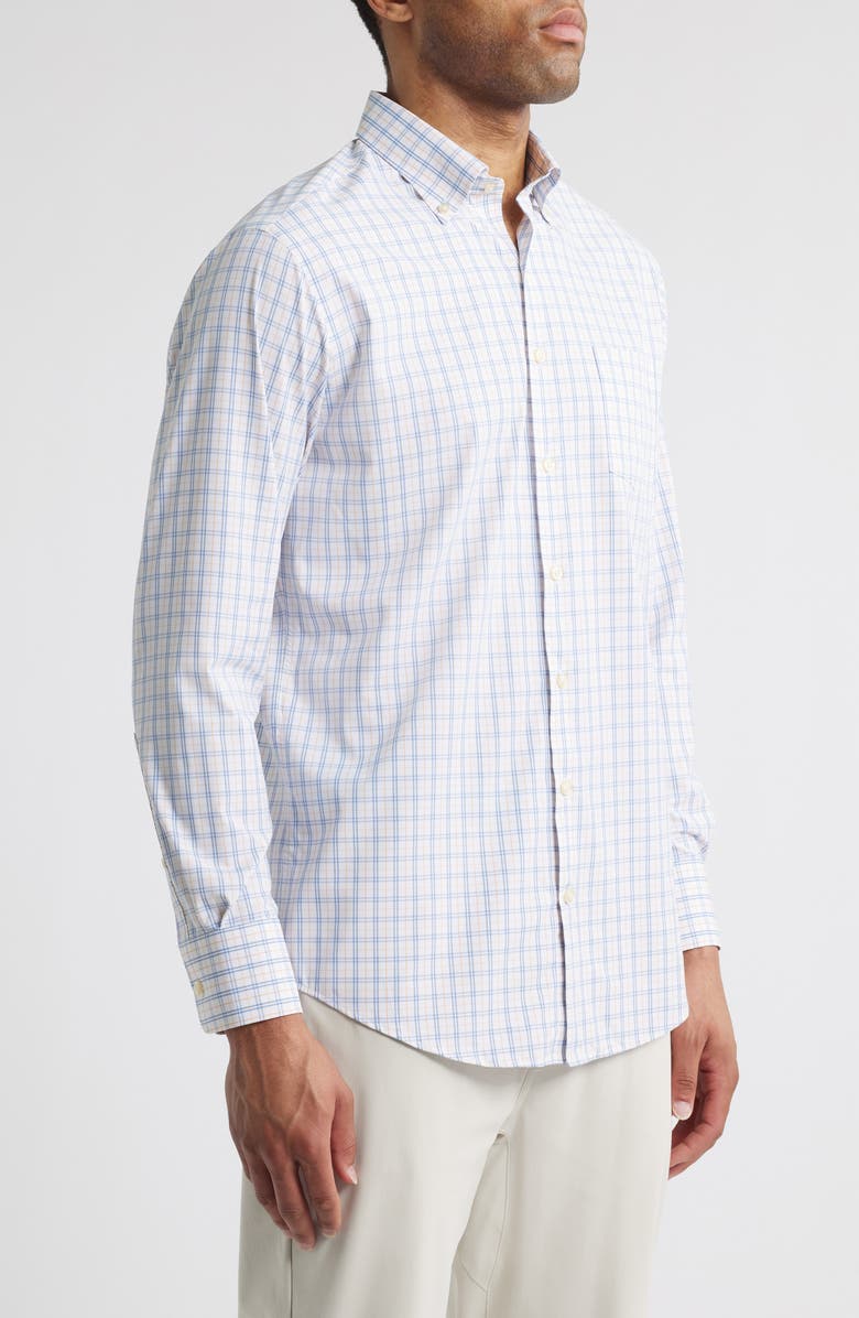 Peter Millar Tyrrell Plaid Performance Twill Button-Down Shirt, Alternate, color, 