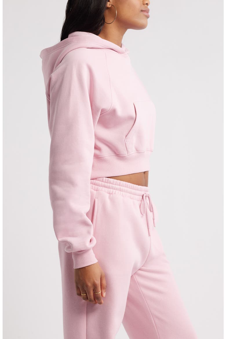 Crop Hoodie, Alternate, color, PINK CAMEO