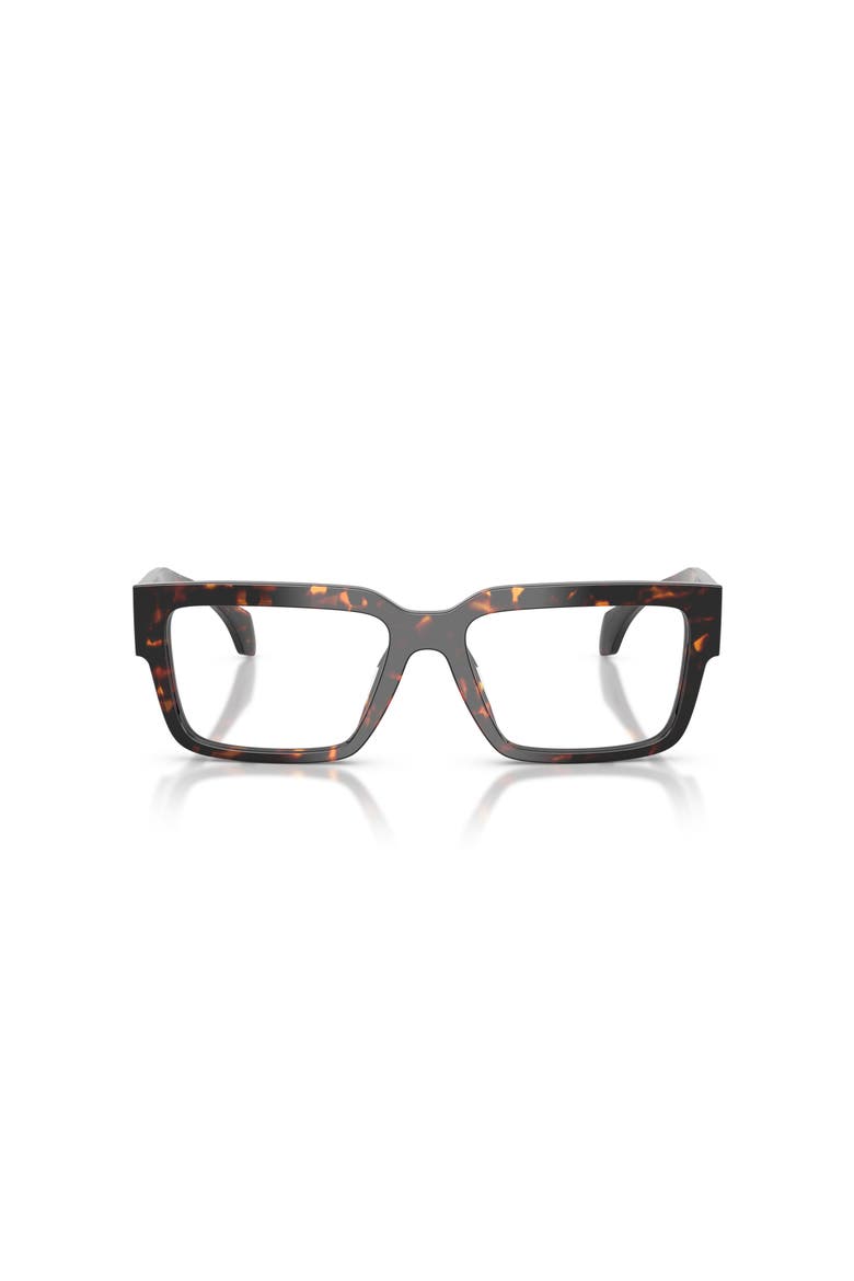 55mm Rectangle optical glasses, Alternate, color, Tortoise