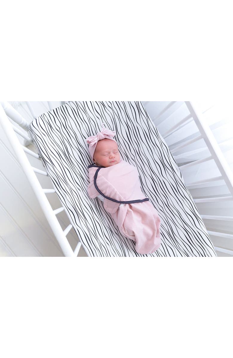 Ely's & Co. Baby Fitted Bassinet Sheet 2 Pack, Alternate, color, Black & White Abstract