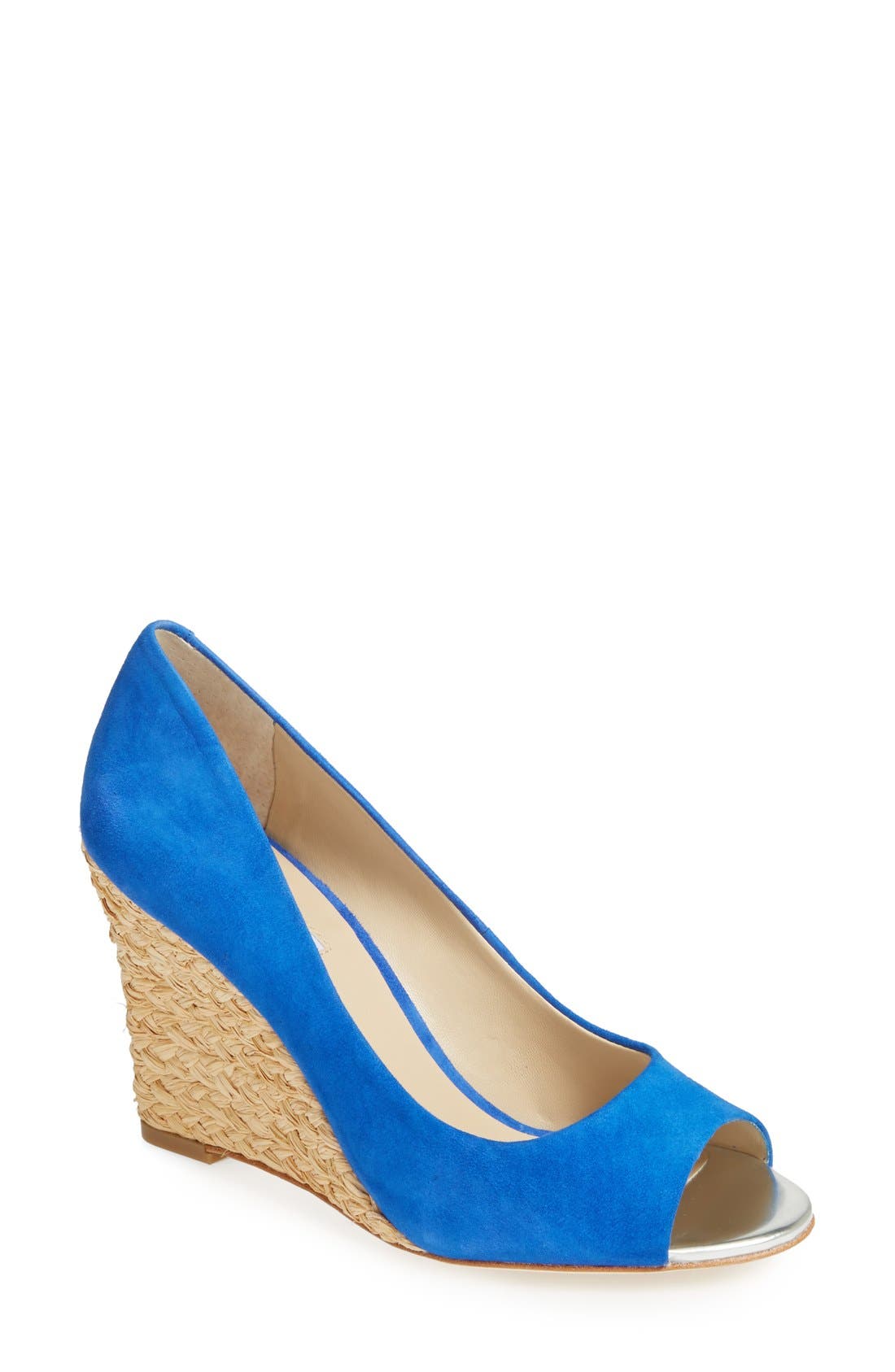 'Nemesis' Wedge Pump, Main, color, ELECTRIC BLUE SUEDE