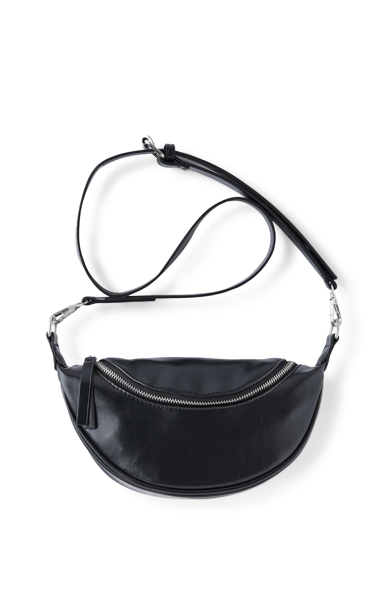 Cotton On Suki Crossbody Bag, Main, color, Black Crinkle Pu
