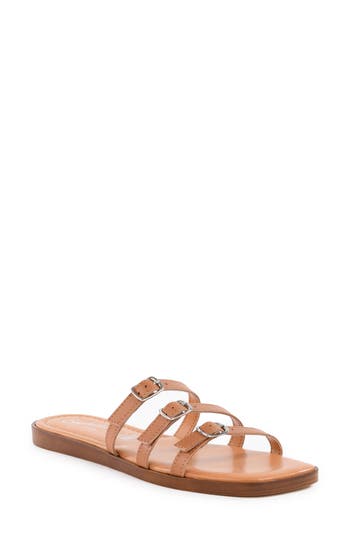 Seychelles Buckle Leather Sandal In Brown