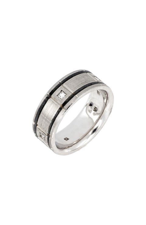 Men's Diamond Inset Satin Band (Nordstrom Exclusive)