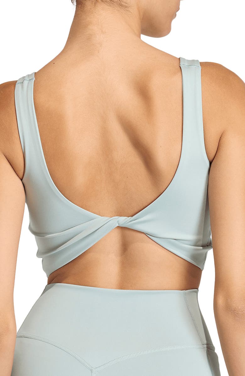 adidas Optime Climacool Longline Sports Bra, Alternate, color, Wonder Sage