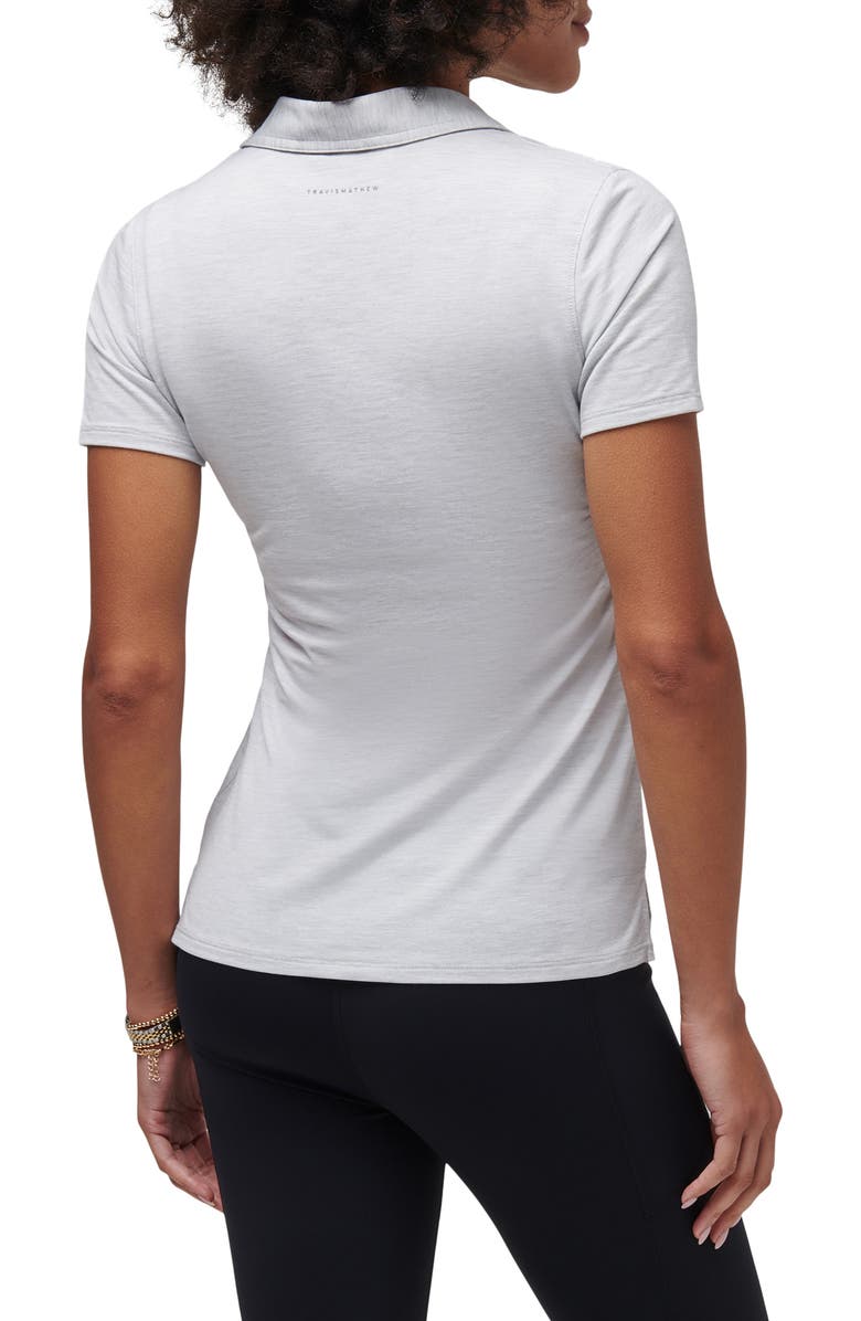 TravisMathew Featherweight Active Polo, Alternate, color, Heather Light Grey