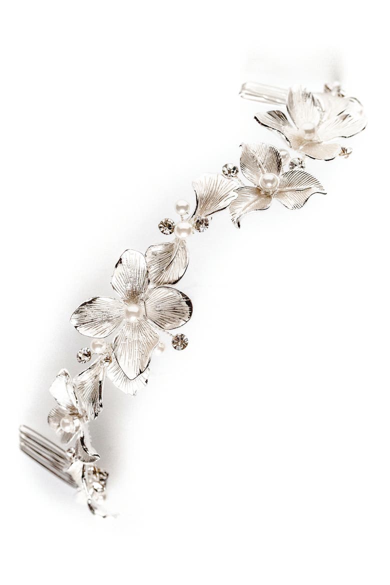 Noemie Crown Halo Comb, Main, color, SILVER