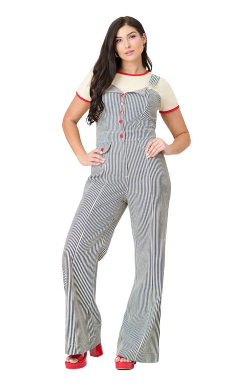 Smak Parlour Wide Leg Dungarees In Multi